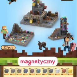 KLOCKI MAGNETYCZNE MINECRAFT 224 ELEMENTÓW.