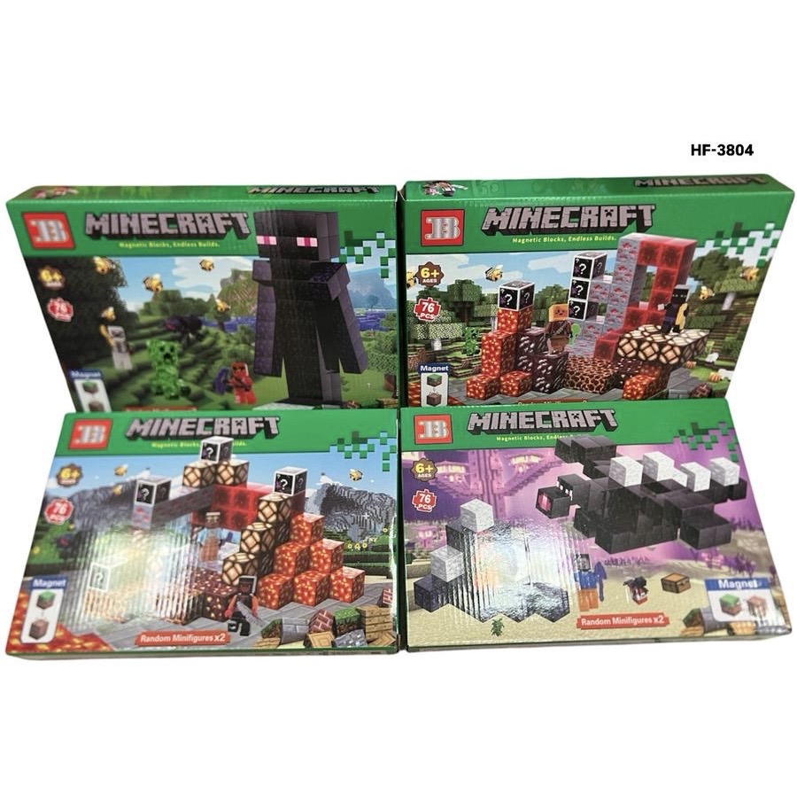 ZESTAW KLOCKI MAGNETYCZNE MINECRAFT 76EL.