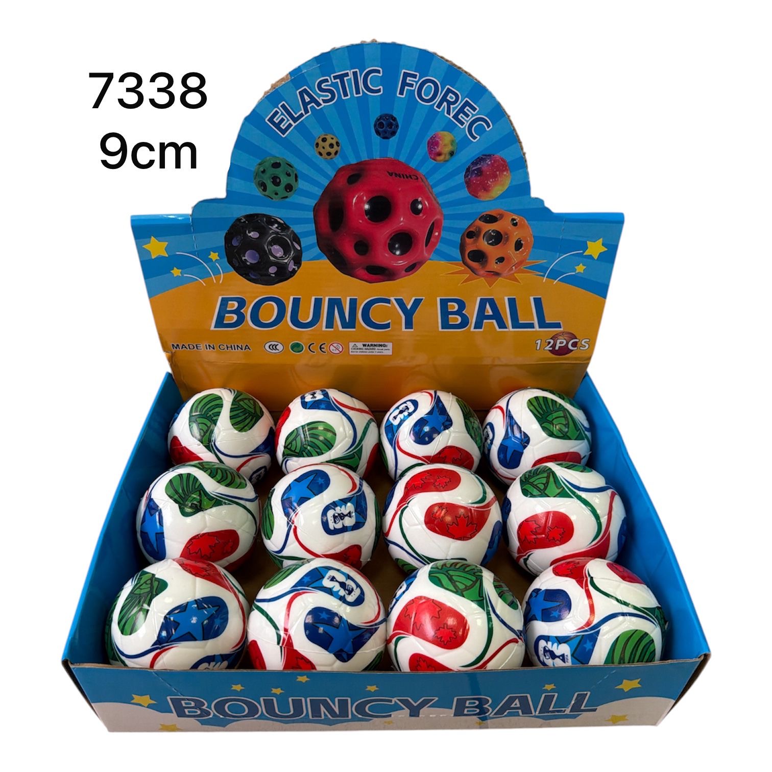 PIŁKA GUMOWA BOUNCY BALL 9CM DLA DZIECI.