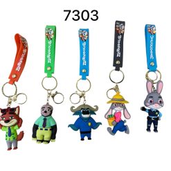 BRELOK FIGURKI GUMOWA ZOOTOPIA DO KLUCZY.