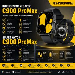 Alternative view of ZEGAREK SMARTWATCH SMARTBAND C900 PROMAX OPASKA.