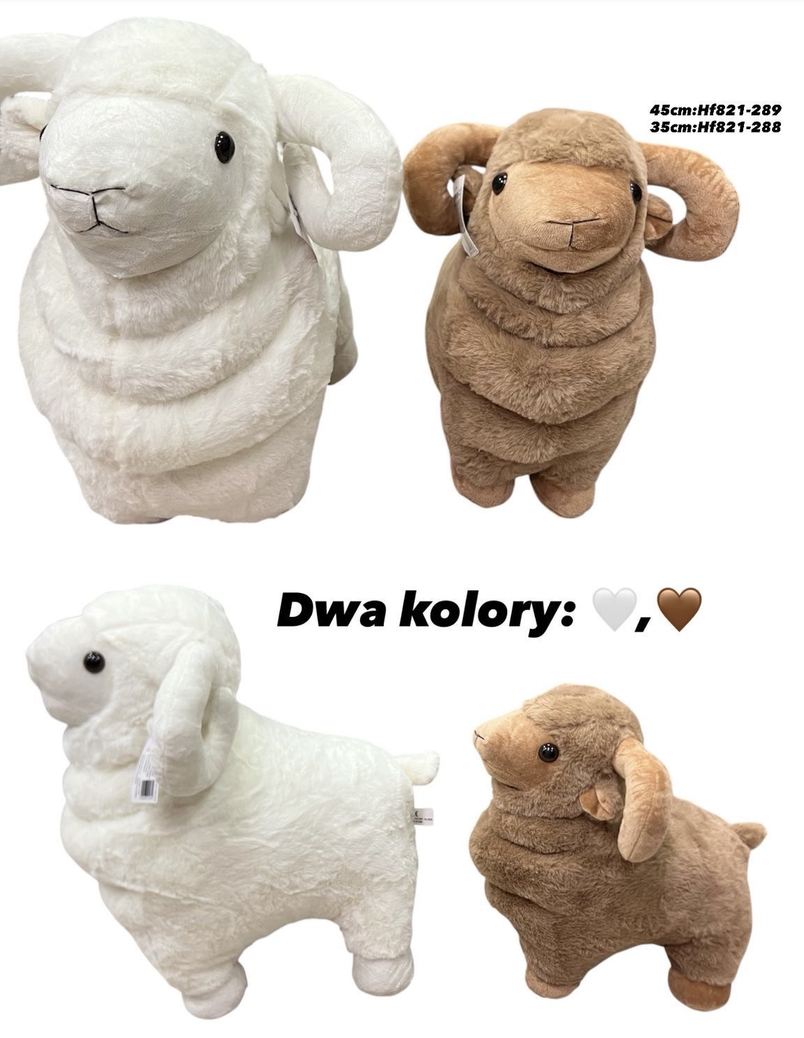 MASKOTKA PLUSZAK OWCA DLA DZIECI 35CM.