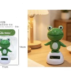FIGURKA ŻABA SOLARNA 14CM.