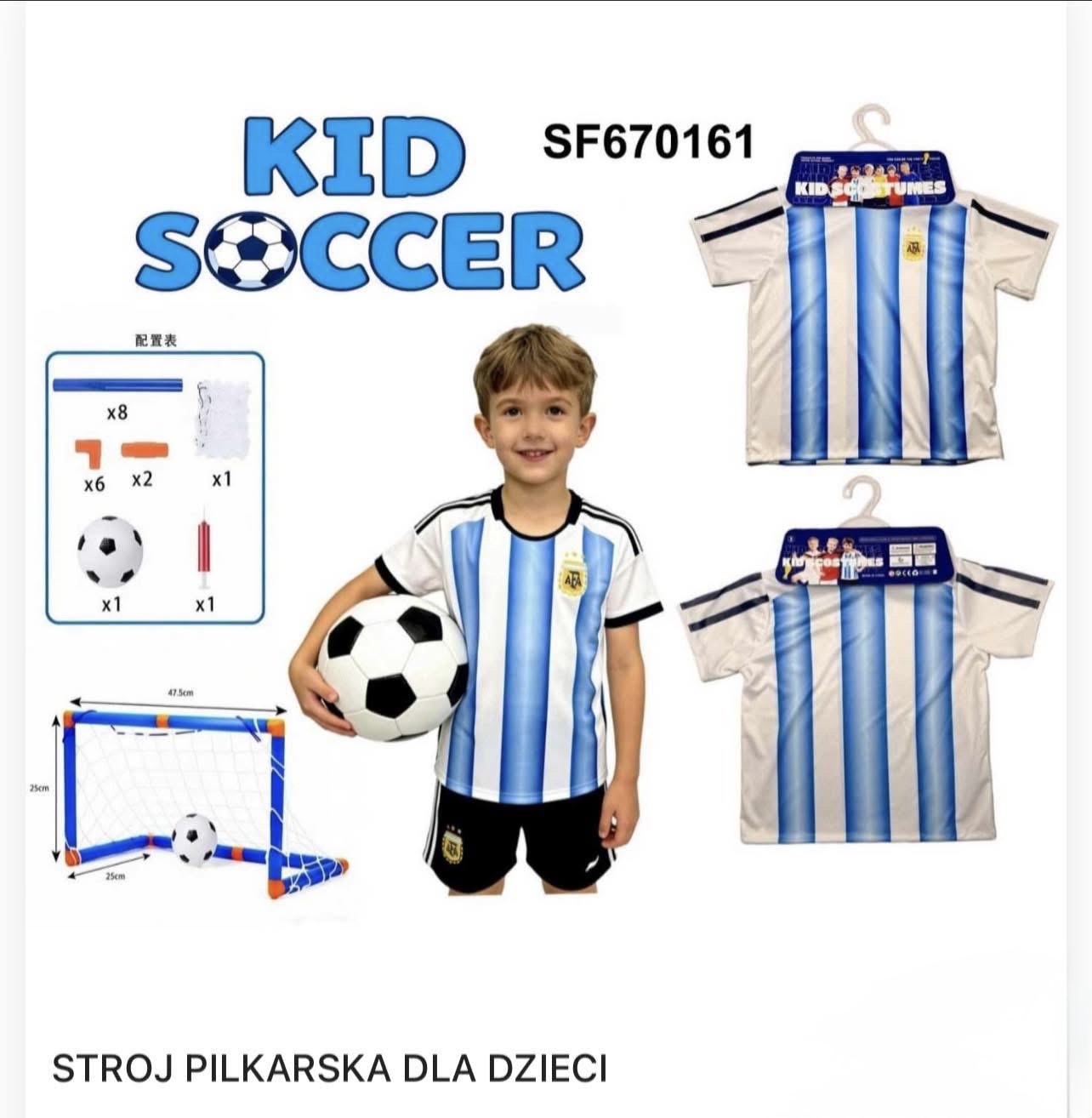 ZESTAW STRÓJ PIŁKARSKI DLA DZIECI.