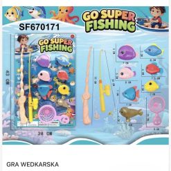 ZESTAW ŁAWIENIE RYBEK DO WANNY WODY WĘDKA RYBKAMI NA MAGNES.