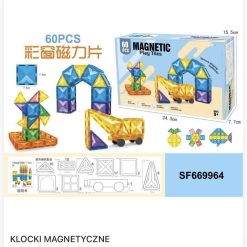 KLOCKI MAGNETYCZNE KONSTRUKCYJNE 60 ELEMENTÓW.