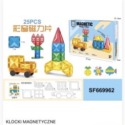KLOCKI MAGNETYCZNE KONSTRUKCYJNE 25 ELEMENTÓW.