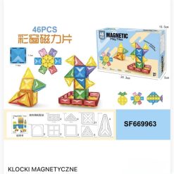 KLOCKI MAGNETYCZNE KONSTRUKCYJNE 46 ELEMENTÓW.