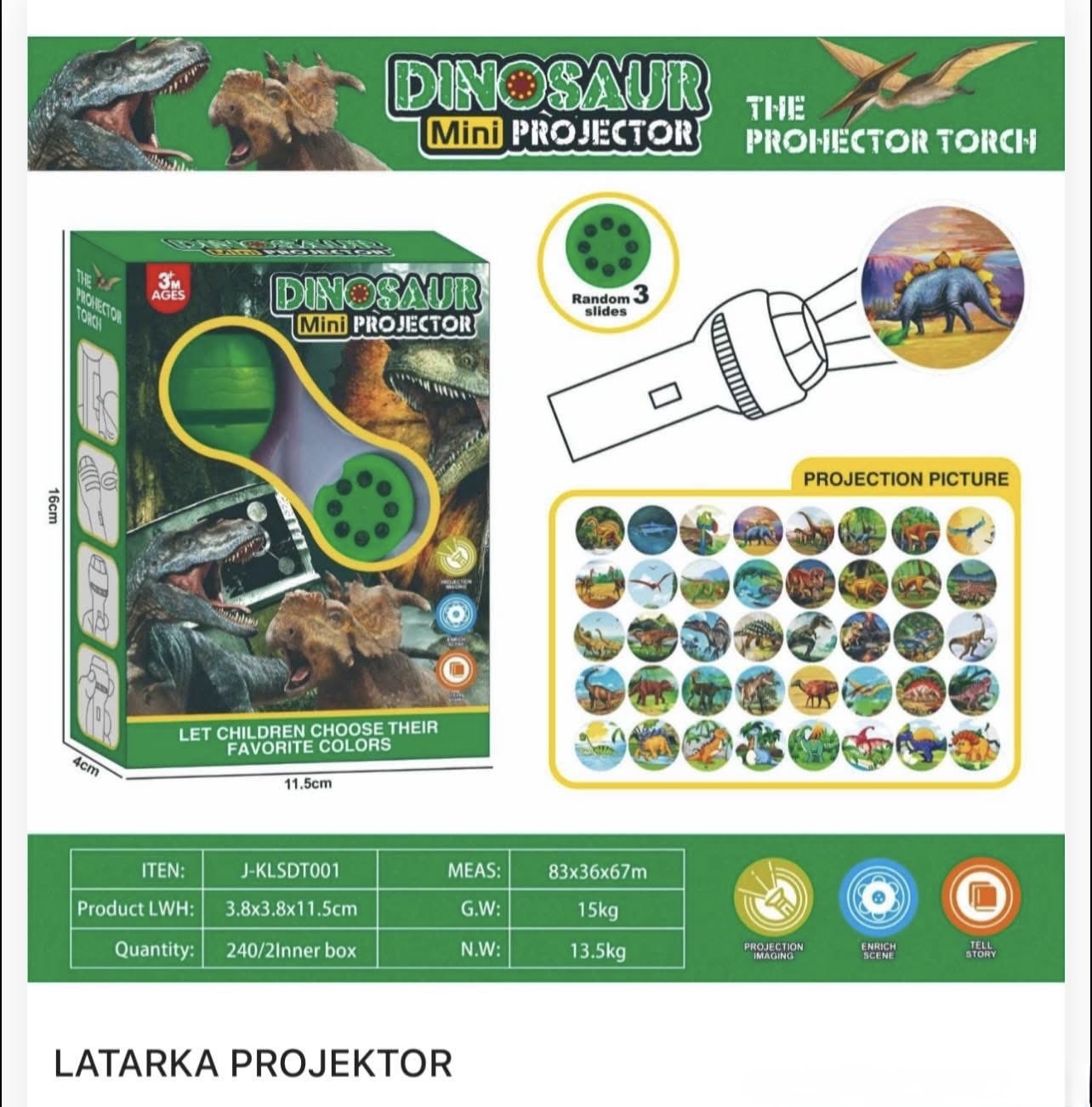 LATARKA PROJEKTOR DLA DZIECI.