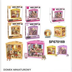 ZESTAW KLOCKI MINIATUROWY DOMEK DLA LALEK DIY.