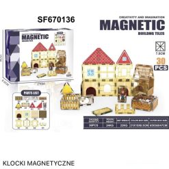KLOCKI MAGNETYCZNE KONSTRUKCYJNE 30 ELEMENTÓW.