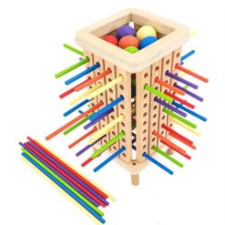 Alternative view of PUZZLE DREWNIANE PATYCZKOWA GRA ZRĘCZNOŚCIOWA 2W1.