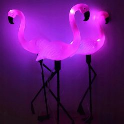 Alternative view of ZESTAW LAMPKA LED FLAMINGO SOLARNE DO ORGODOWE.