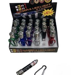 LATARKA BRELOK LED & LASER 3W1.