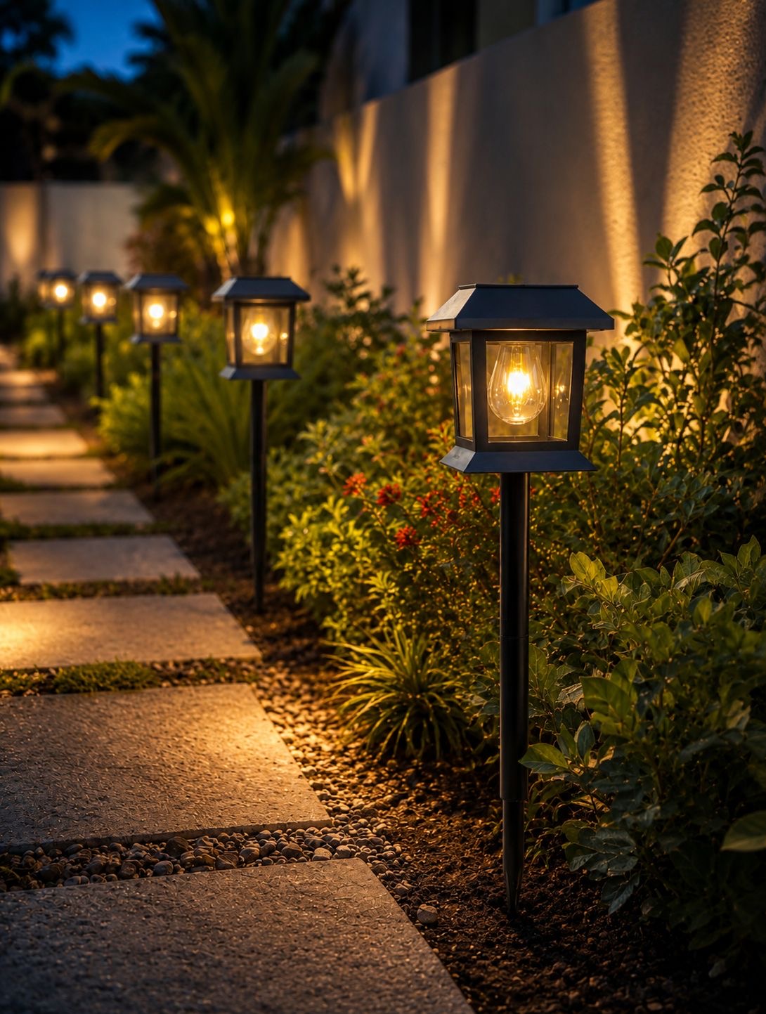 LAMPA SOLARNA OGRODOWA LED WYSOKOŚĆ 55CM. - obrazek 2