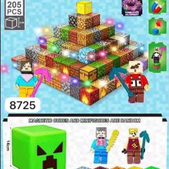 ZESTAW KLOCKI MAGNETYCZNE MINECRAFT LEDOWE 205EL.