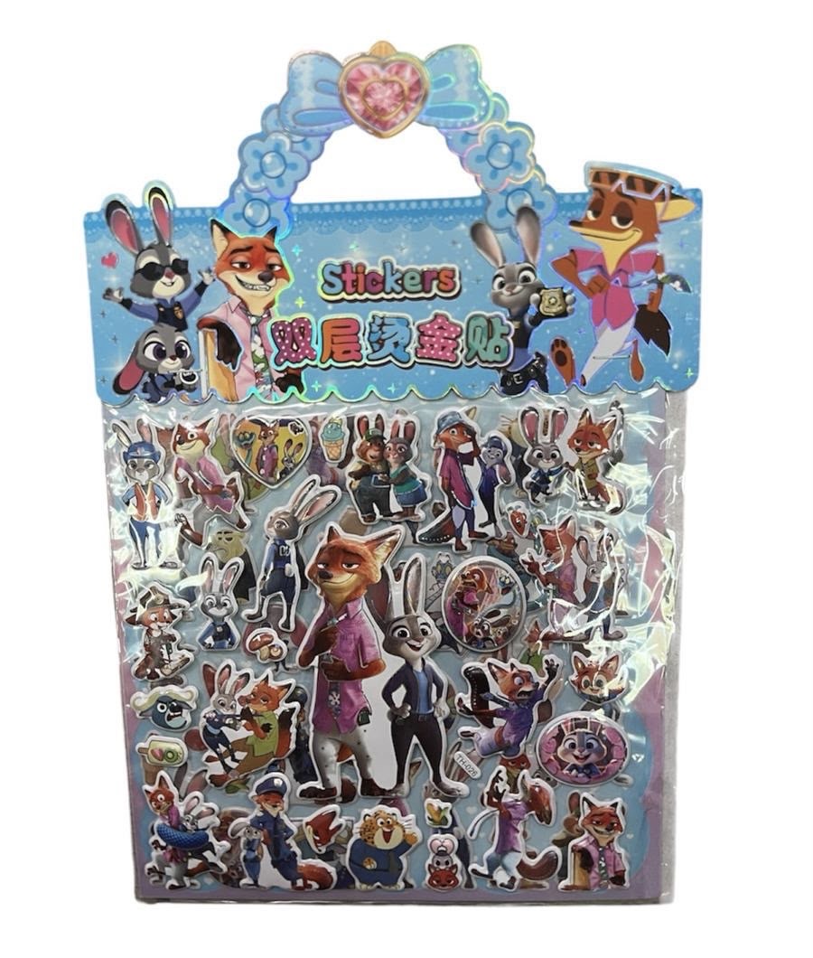 ZESTAW NAKLEJKI STICKERS ZOOTOPIA DLA DZIECKA.