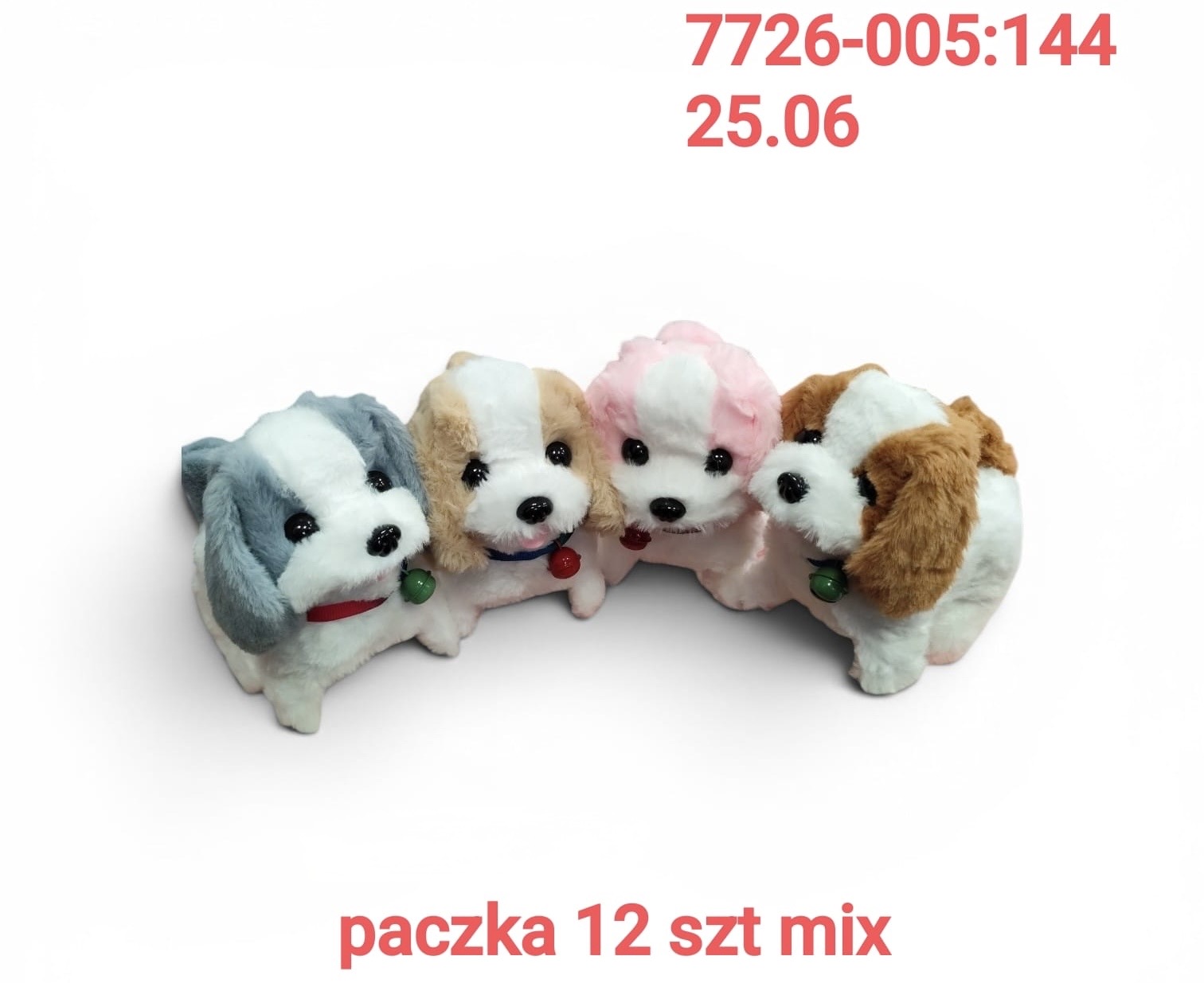 PIESEK NA BATERIE CHODZĄCY SZCZEKAJĄCY.