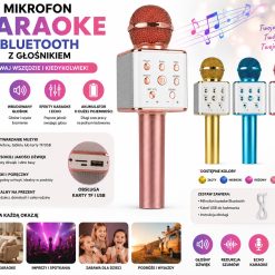 MIKROFON KARAOKE BLUETOOTH BEZPRZEWODOWY.