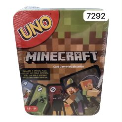 UNO GRA KARTA MINECRAFT PUDEŁKA METALOWA DUŻA.