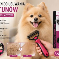 GRZEBIEŃ DO USUWANIA KOŁTUNÓW DLA PSÓW i KOTÓW.