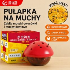 SKUTECZNA PUŁAPKA NA MUCHY I MUSZKI OWOCÓWKI Z SILNYM WABIKIEM.