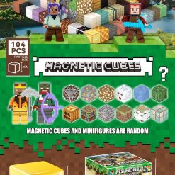 ZESTAW KLOCKI MAGNETYCZNE MINECRAFT LEDOWE 104EL.