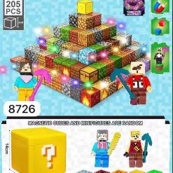 ZESTAW KLOCKI MAGNETYCZNE MINECRAFT LEDOWE 205EL.