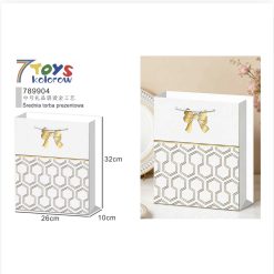 TORBA TOREBKA PAPIEROWA OZDOBNA PREZENTY 26x32x10CM.