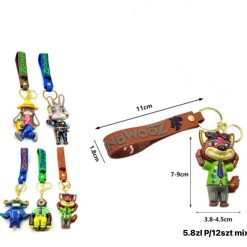 BRELOK FIGURKI GUMOWA ZOOTOPIA DO KLUCZY.