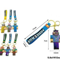 BRELOK FIGURKI GUMOWA MINECRAFT DO KLUCZY.