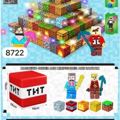 ZESTAW KLOCKI MAGNETYCZNE MINECRAFT LEDOWE 255EL.