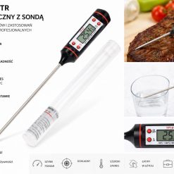CYFROWY TERMOMETR ELEKTRONICZNY Z SONDA.