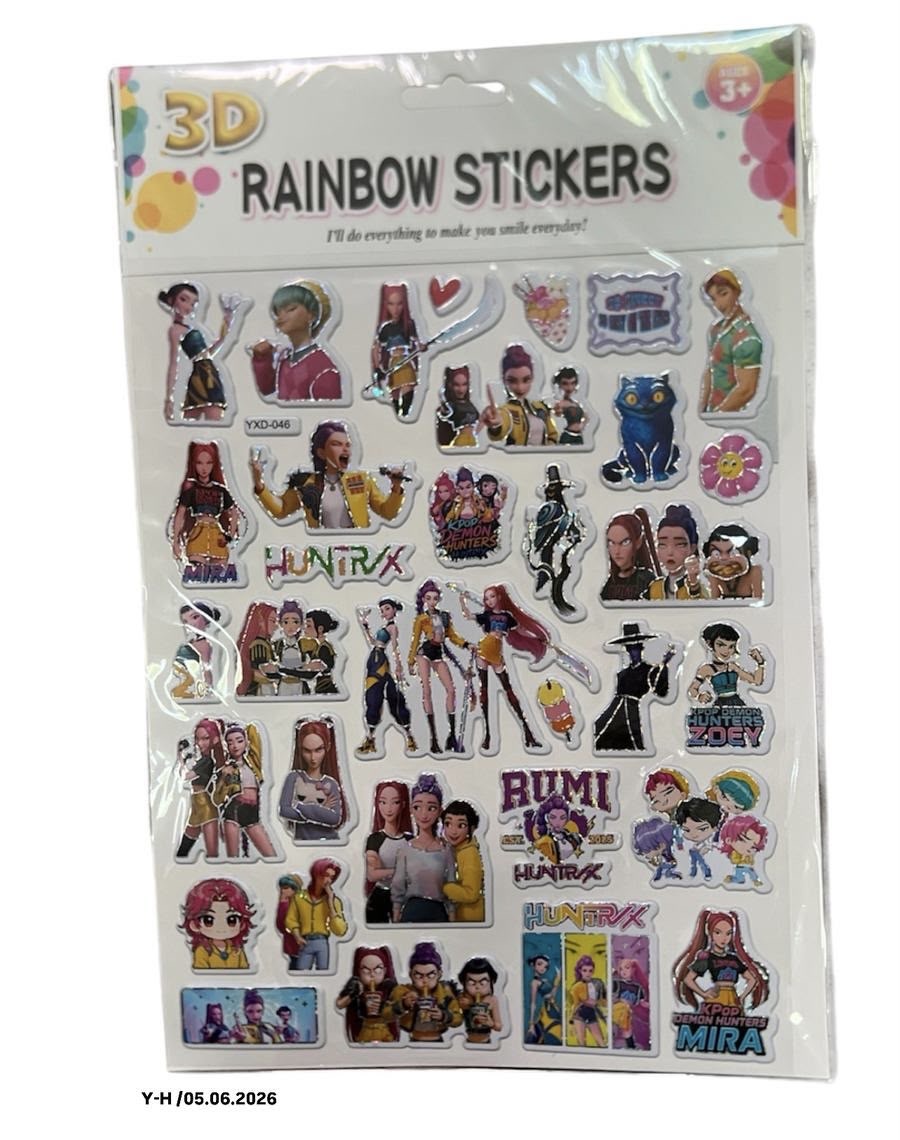 ZESTAW NAKLEJKI STICKERS K-POP DLA DZIECKA.