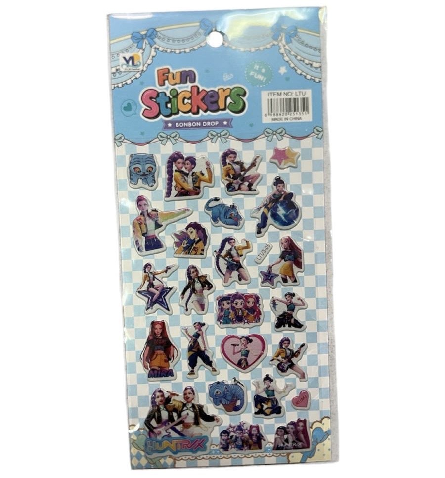 ZESTAW NAKLEJKI STICKERS K-POP DLA DZIECKA.