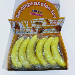 GNIOTKI ANTYSTRESOWE BANANA 17CM DLA DZIECI.