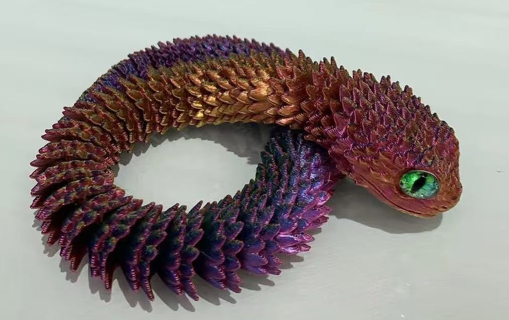 FIGURKI WĄŻ KRYSZTAŁOWY 3D DRUK 45CM.