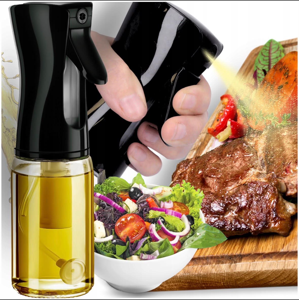 SZKLANA BUTELKA SPRYSKIWACZ DO ELEJU OLIWY 200ml. - obrazek 4