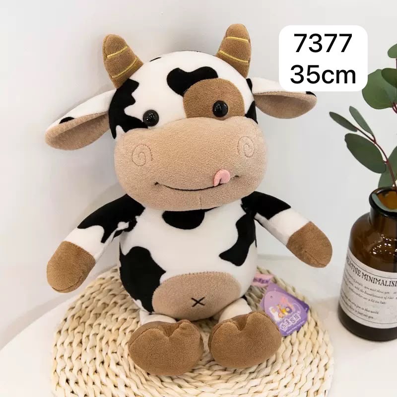 MASKOTKA PLUSZAK KROWA DLA DZIECI 35CM.