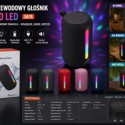 GŁOŚNIK BLUETOOTH LED RGB BEZPRZEWODOWY.