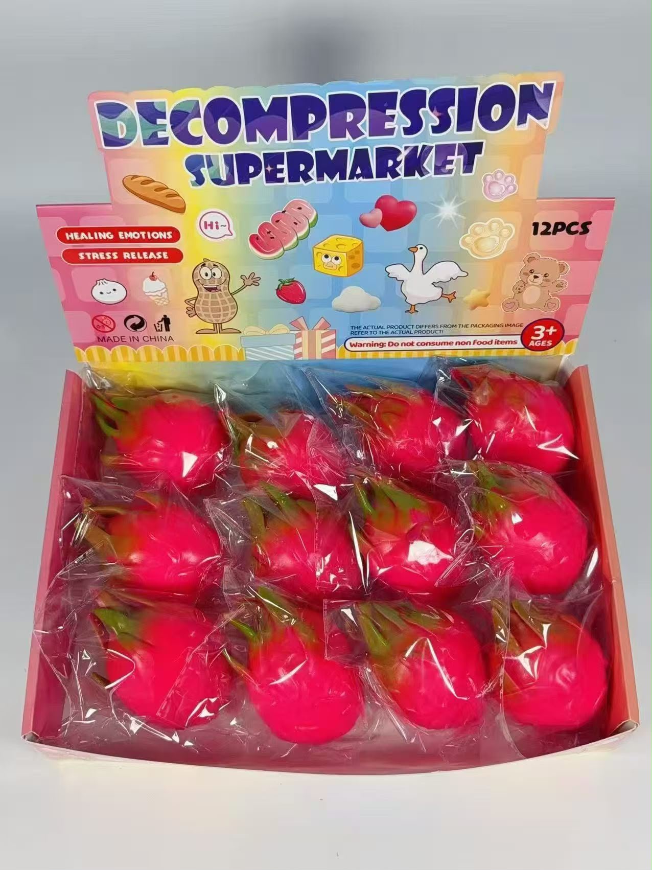 GNIOTKI ANTYSTRESOWE OWOCE 7CM DLA DZIECI.