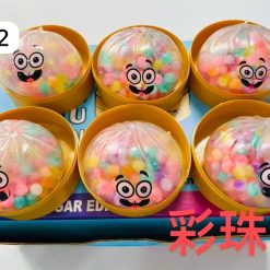 GNIOTKI DUMPLINGS BROKATOWE Z KULKAMI KOLOROWE 8,5CM.