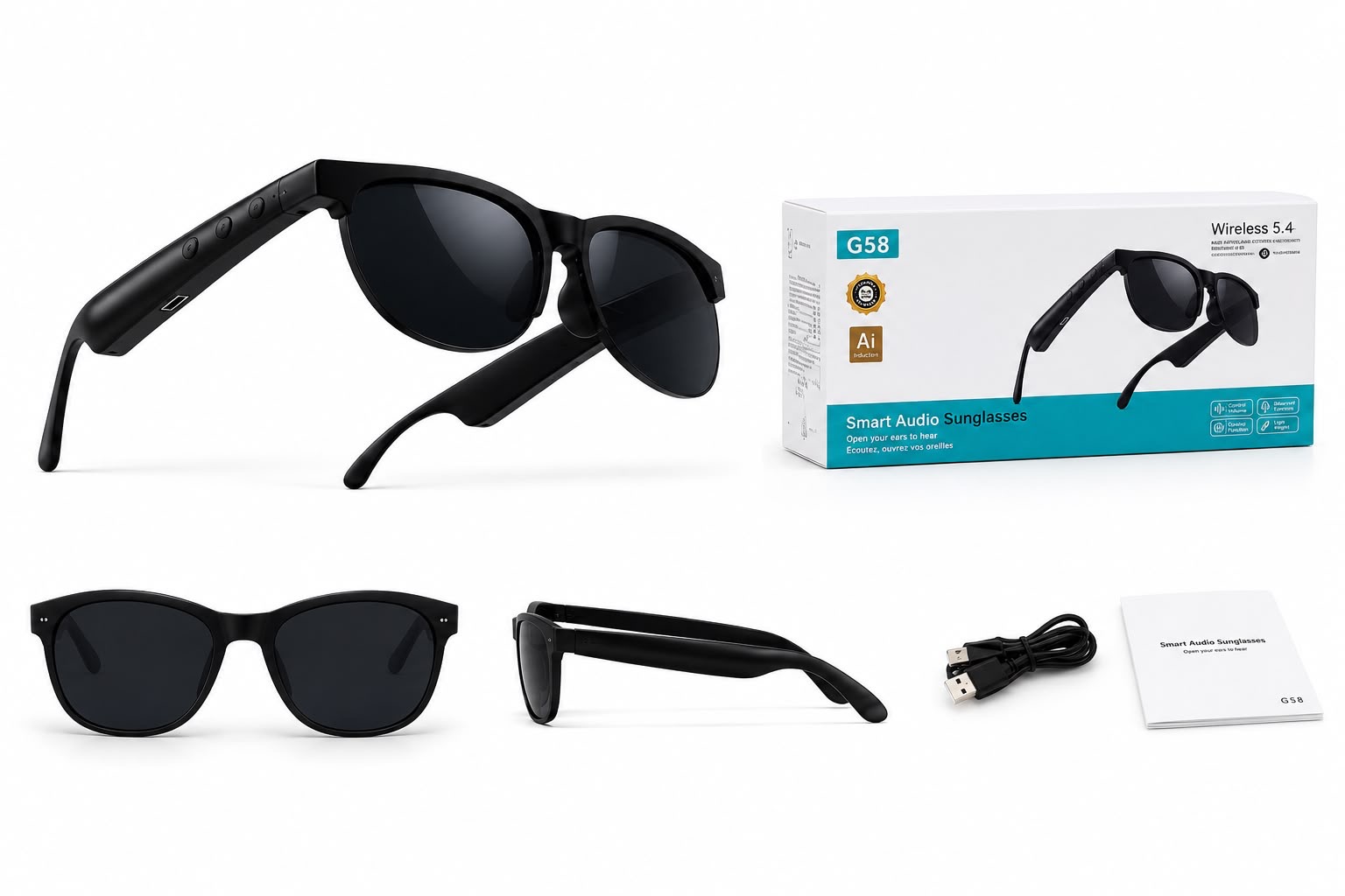 OKULARY INTELIGENTNE BLUETOOTH SMART AUDIO. - obrazek 2