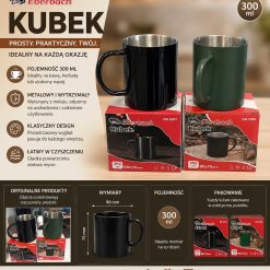 KUBEK METALOWY 300ml DO KAWY HERBATY.