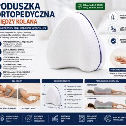 PODUSZKA ORTOPEDYCZNA MIĘDZY KOLANA Z PIANKI MEMORY.