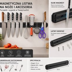 MAGNETYCZNA LISTWA NA NOŻE 33CM.