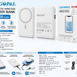 POWERBANK MAGNETYCZNY 10000mAh BEZPRZEWODOWE.