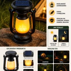 LAMPA SOLARNA KEMPINGOWA LEDOWA.