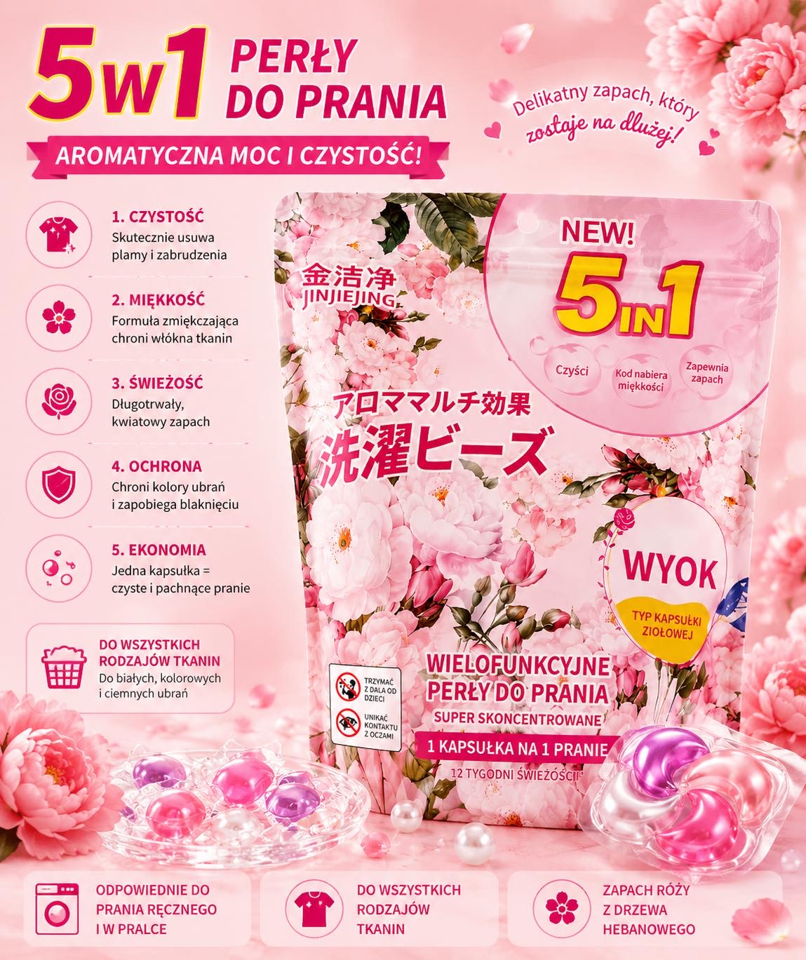 PERŁY DO PRANIA 5W1.