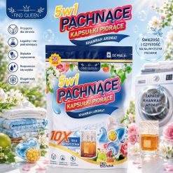 KAPSUŁKI 50 SZTUK PIORACE PACHNACE DO PRANIA 5W1.
